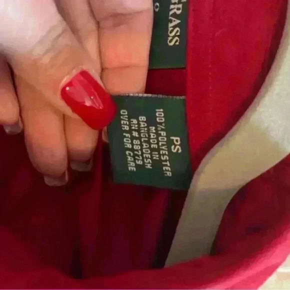 EUC Lemon Grass Studio Dark Red Button Down Polyester Blouse Women’s PS - Picture 9 of 12